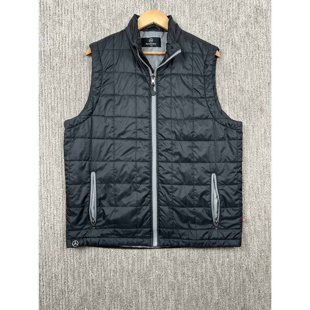 Mercedes-Benz Primaloft Men's Large Black Puffer Full Zip Vest